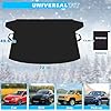 Tevlaphee Windshield Cover for Ice and Snow, Heavy Duty 600D Oxford Fabric, Waterproof, Embedded Magnets, Side Mirror Protector, Universal Fit for Cars, SUVs, Vans, Truck #5