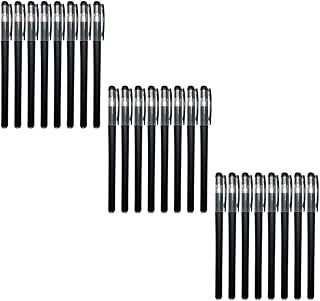 ボールペン 黒 ゲルインク 0.7mm キャップ式 8本セット ブラック シンプル 細字 筆記具 事務用 学校用 ノート メモ 書類作成 ストック用 まとめ買い 業務用にも BA587 (3)