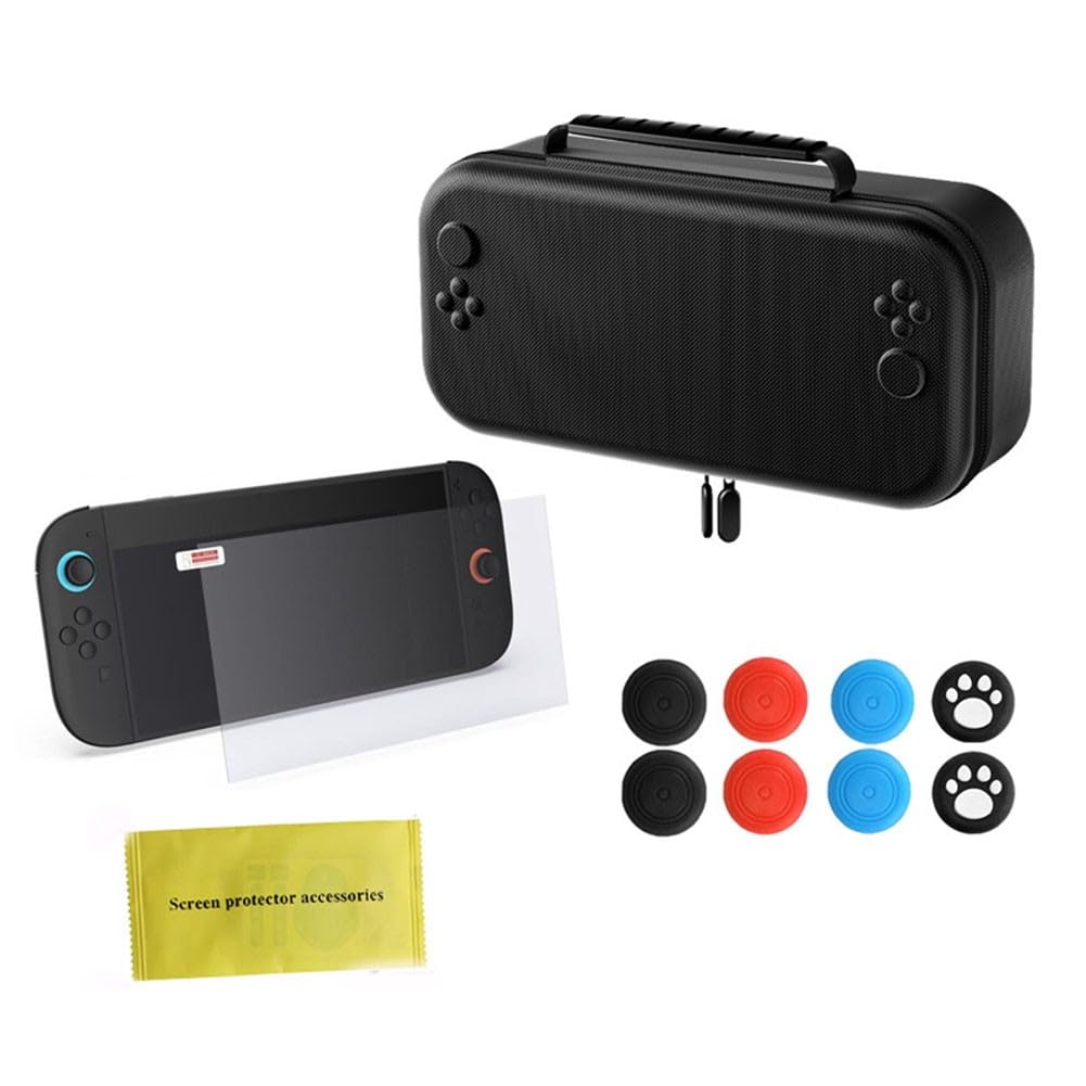 Custodia in EVA per Nintendo Switch 2, contiene 12 cartucce di gioco, 30 x 15 x 8 cm, per borsa da viaggio compatta e leggera, nera o grigia
