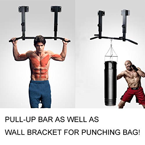 Sfeexun Joist Mounted Pull Up Bar Height Adjustable, Ceiling Mount Chin Up Bar, Heavy Duty Home Gym Strength Training Equipment Max Load 660Lbs (Mount On Joist) #TOP1