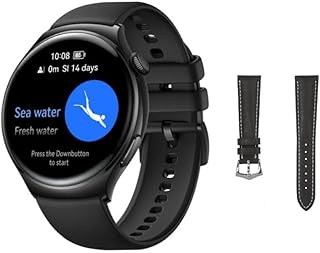 ساعة ذكية فيسن ووتش 4 1.8 اي ام سي اتش 2 سوار سيليكون وجلد إشعارات المكالمات