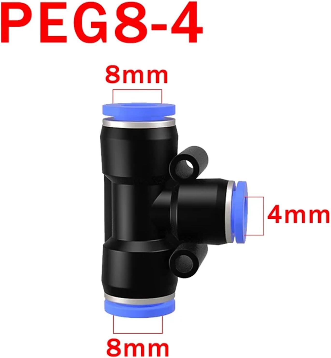 Pneumatic Fittings Quick Connector Air Hose Connectors Plastic PE PEG 4mm-12mm Air Hose Fitting 10Pcs(PEG8-4)