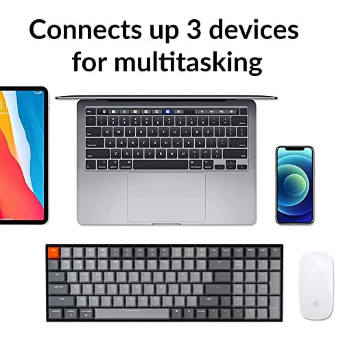 Keychron K4 96% Layout Bluetooth Wireless Mechanical Keyboard, 100 Keys/Usb C/White Led Backlit/Gateron G Pro Red Switch/N-Key Rollover, Gaming Keyboard For Mac Windows, Version 2 #TOP1
