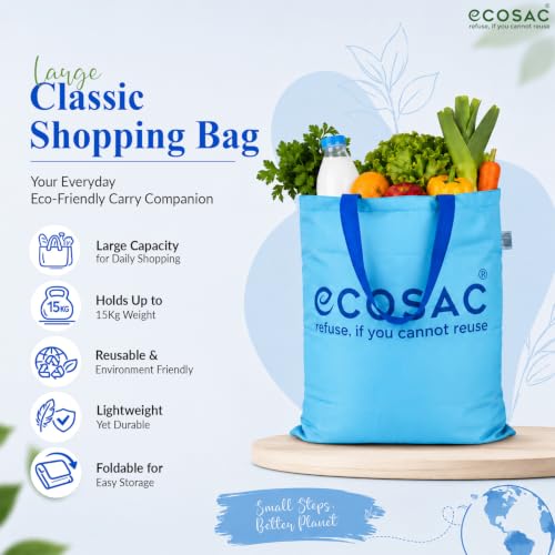 Image of Classic Shopping bag | for Carry Milk Grocery Fruits Vegetable Kitchen Essential |Reusable, Washable, Lightweight & Foldable |15 kg Capacity