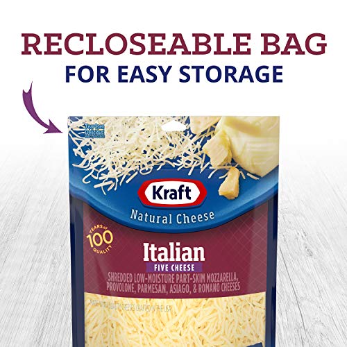 Kraft Natural Italian Five Cheese Blend Shredded Cheese (8 Oz Pouch) #TOP2