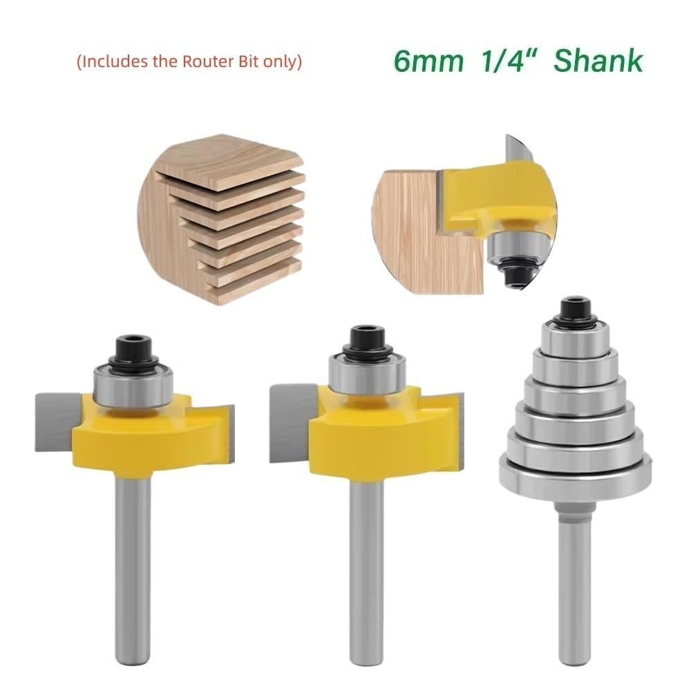3 Pièces/Jeu Carbure Cimenté Tenon Couteau 6 Roulements Réglables Kit