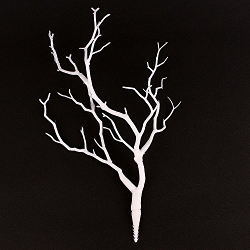 Sigdio Artificial Tree Branches Art Darkness Witch Antler Twigs Dried Plastic Flowers For Christmas Wedding Party Home Hotel Decoration (Snow White, 6) #TOP2