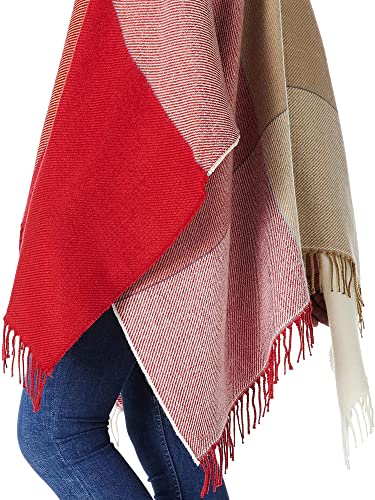 Image of Breezy Lane Women's Shawl Wraps Warm Poncho Ruana Wrap Cardigan