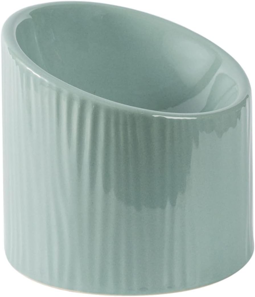 POPETPOP 1Pc Ceramic Pet Feeder Bowl Elevated Design for Cats Dogs Stable and Feeding Dish Soft Protects Pet Cervical Spine for Eating