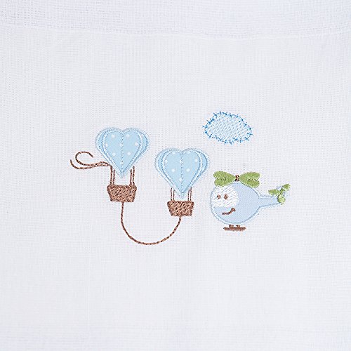 Toalha de Fralda Bordados Papi para Bebê 1,10M X 70cm Contém 01 Un