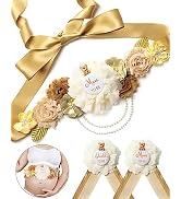 2653 Maternity Flower Sash Set For Baby Shower Pregnancy Flowers Women WeddingSteps Baby Shower, Mom to be Sash, Maternity Sash  main image 2