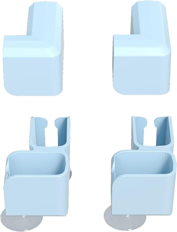 Conectores para Cercadinho de Cães LoveTail, Azul, Formato L Direito, 60 cm, Pacote com 4