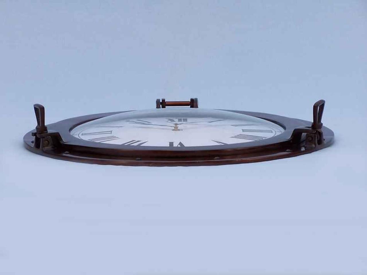 Hampton Nautical Decorative Ship Porthole Marine Clock, 24", Antique Copper
