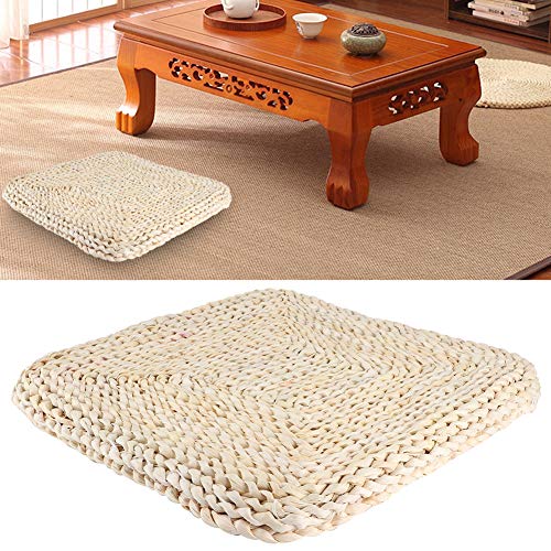 Coussin de sol carré style tatami idéal pour aménager un balcon cosy
