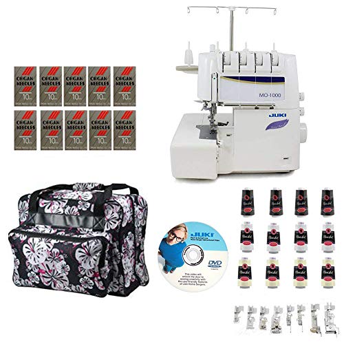 Juki MO-1000 2/3/4 Thread Overlock Serger with Push-Button Air Supported Threading w/Limited time Serger Package!