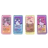 Je 1 Stück der folgenden Hello Kitty Radiergummi, Duft: Rainbow Unicorn Kitty (Mint Chocolate & Pudding, Blaubeere & Soda, Vanille & Schokolade, Erdbeere & Vanille