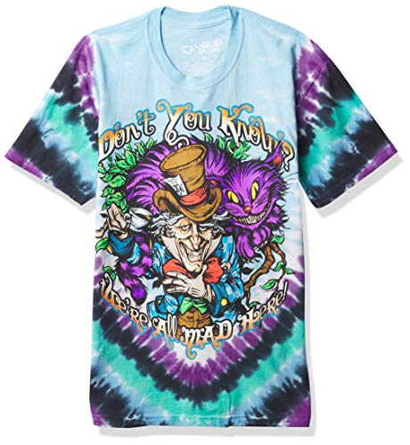 Liquid Blue Don't You Know Alice in Wonderland Mad Here Tie Dye T-Shirt