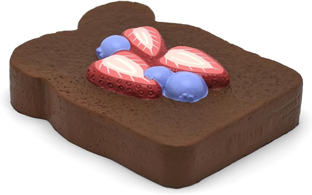 Sliced Toast Squishy Jumbo Bread Scented Stressrelief Fidget Squishies Toy Collection (Chocolate)