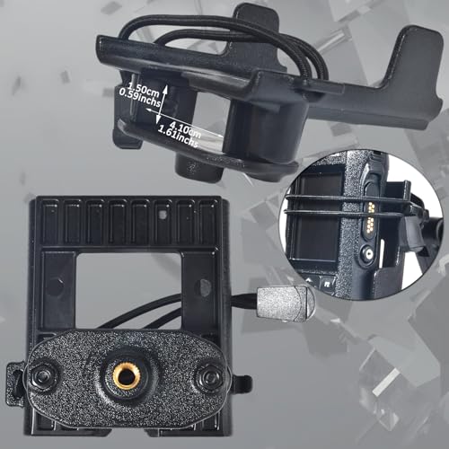 Image of HYS 2 Way Radio Mounting Brackets W /Universal 1 /4 Thread for Car & Tripod | Secure, Quick Release Adjustable HT'S Holder for Motorola, Kenwood & ICOM Handheld Radio with Belt Clip Mount Holder