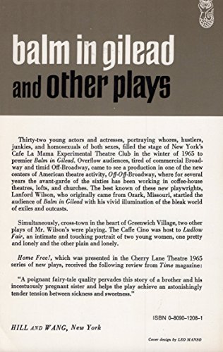 Balm in Gilead and Other Plays (Spotlight Drama... 0809012081 Book Cover