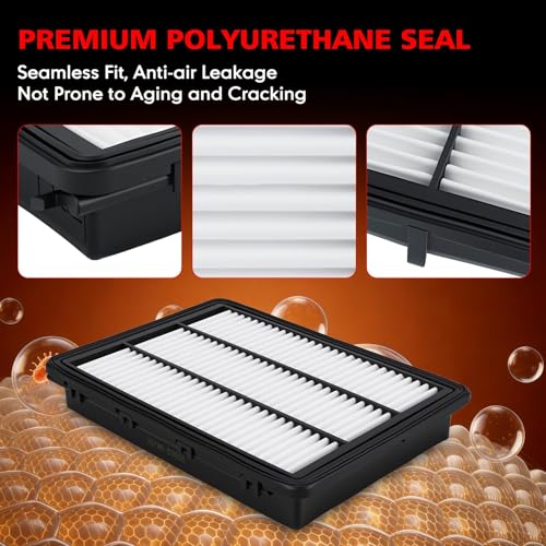 Image of Engine Air Filter Compatible with Hyundai & & Kia Models - Tucson 2016-2021, Sportage 2017-2022 - 1.6L 2.0L 2.4L - Replace# CA12065, AF5260, A90088