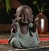Petite Statue de Bouddha Mignonne en céramique - Figurine de Moine - Artisanat créatif - Décoration de poupée - Cadeau Chinois - Artisanat délicat - en céramique (E)