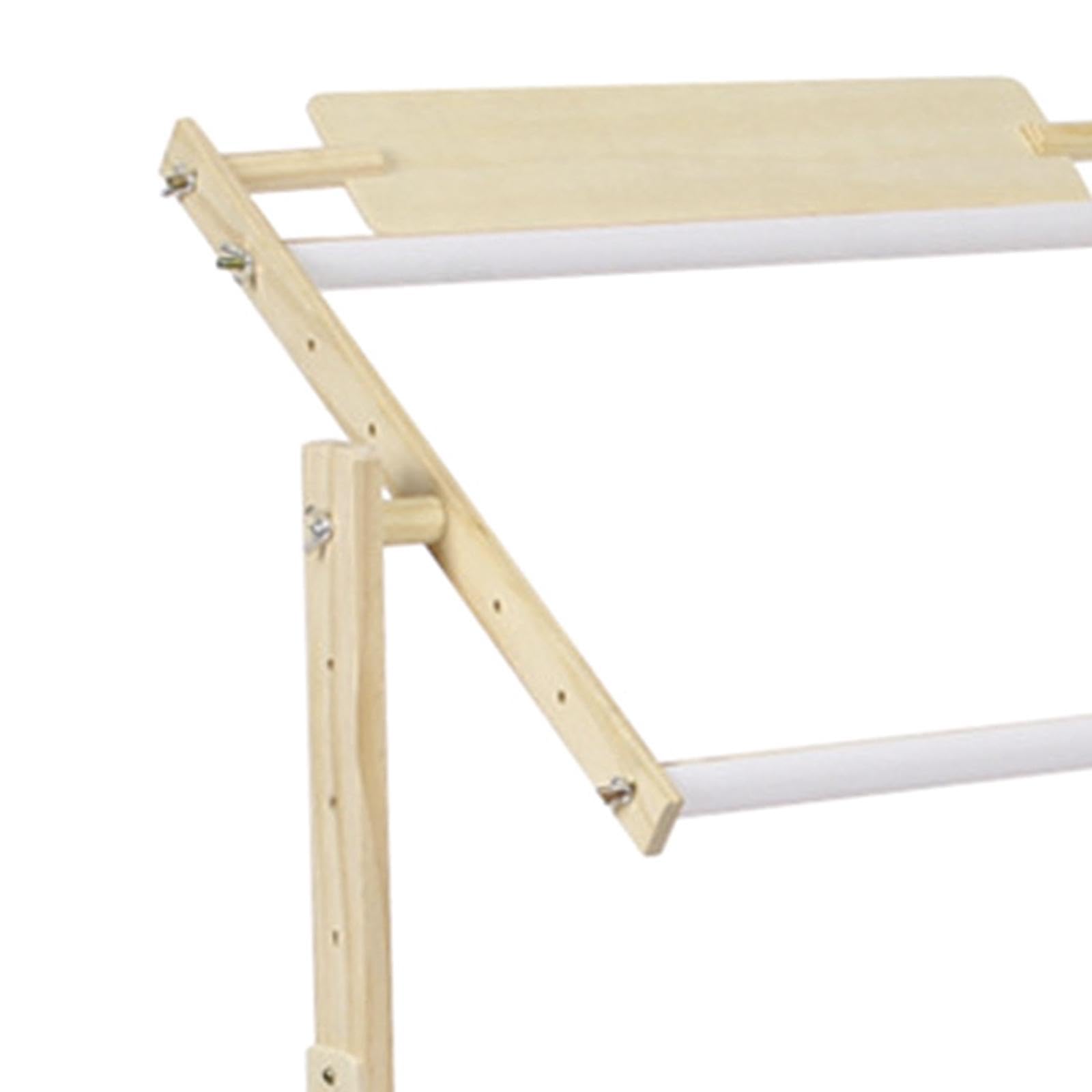 Cadre à Broder Au Point de Croix, Tambour à Broder, Support de Couture Réglable, en Bois Naturel, Surface Lisse, Idéal pour Les Loisirs Créatifs. M Wo