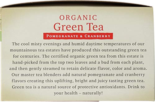 365 Everyday Value, Organic Green Tea with Pomegranate & Cranberry (40 Tea Bags), 2.82 Ounce