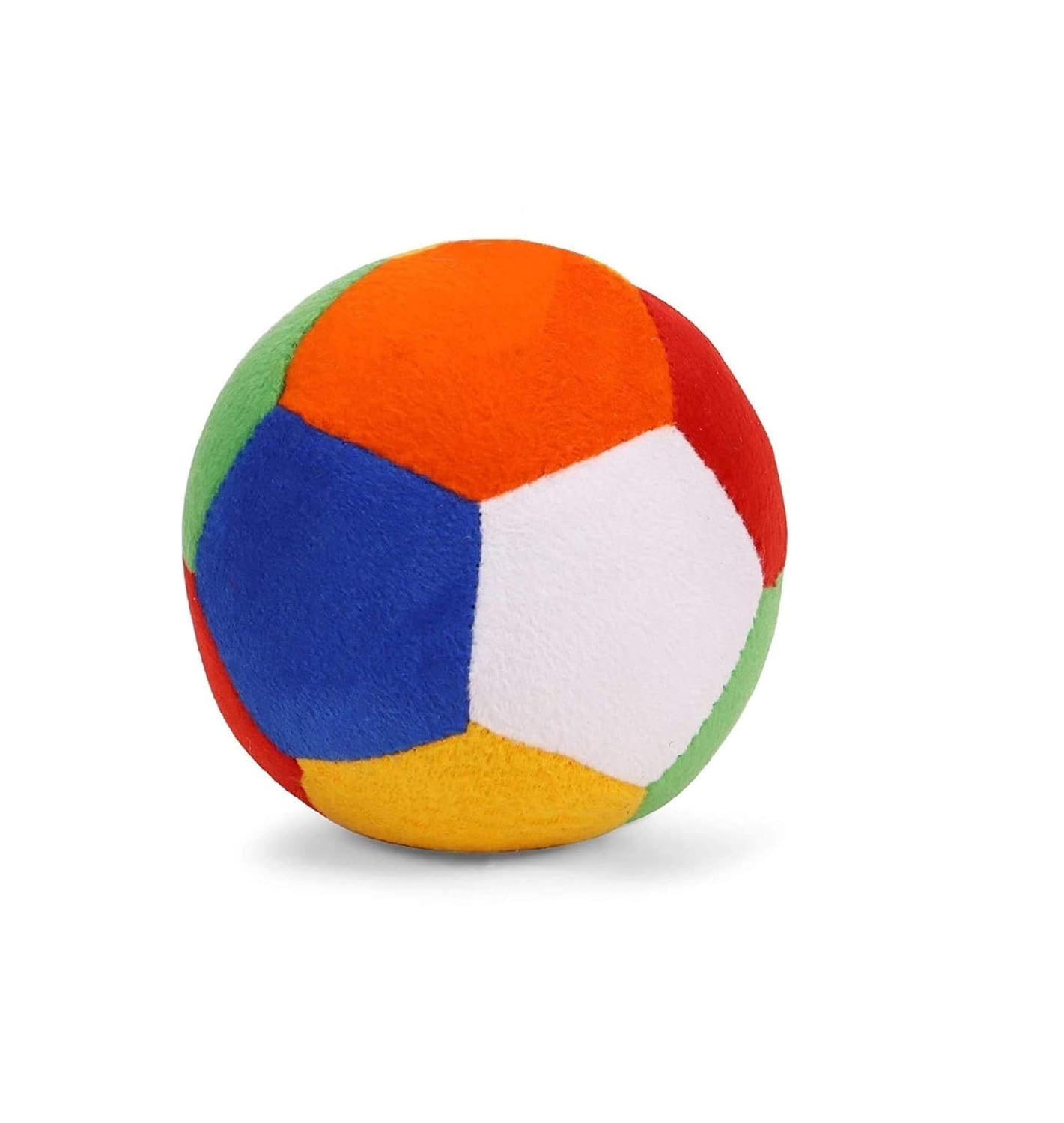 Plush Soft Toy Ball for Baby and Kids - Super Soft Ball for Safe and Joyful Play(18cm)(Multicoloured) Set of 1