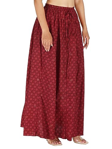 Image of Sttoffa Cotton Printed Women Wear Maxi Long Skirt 40 inch inch Full Length