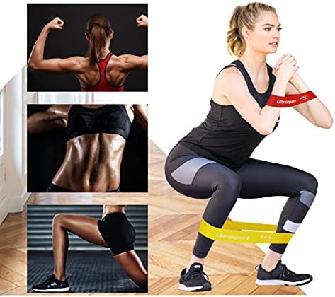 Ultrasport Taśmy oporowe 5-częściowy zestaw taśm gimnastycznych do zróżnicowanego treningu fitness, Theraband do wzmocnienia mięśni, przyjazny dla skóry naturalny lateks, kodowanie kolorów