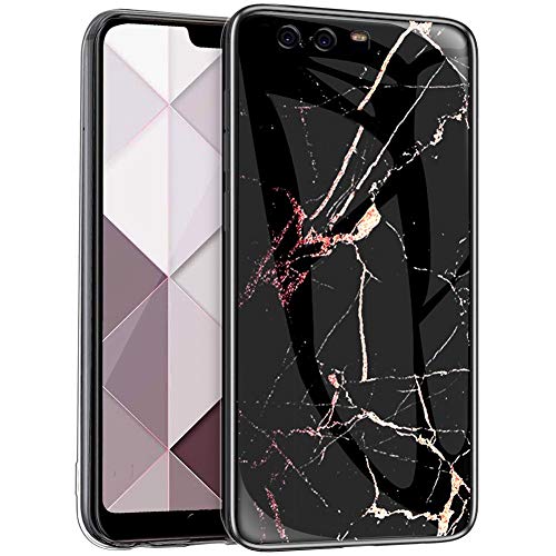 Urhause Cover Compatible with Huawei P10 Plus Case Glossy Glitter Marble Mirror Case Clear Sparkle Bumper Hard Cover Soft TPU Edge Silicone Skin Cover Shiny Bling Anti-Scratch Shockproof Cover G & B