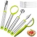 Strumenti Per Intagliare La Frutta, 5 Pezzi Strumenti di Acciaio Inossidabile con Leva Torsoli Coltello da Intaglio,Macchina Per Scavare La Frutta per Frutta,Multipurpose Kitchen Tool