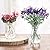 MyGift 5-Inch Decorative Clear Glass Diamond-Faceted Flower Vases, Set of 2