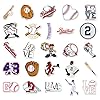 JOICEE 50pcs Baseball Stickers，Waterproof Vinyl Baseball Tattoos for Kids Teens Boys Adults, Sports Decals for Snowboard Laptop Water Bottles Hydro Flasks Phone Guitar Skateboard Computer #3