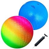 AppleRound Lot de 2 balles d'aire de jeu Dodgeball de 21,6 cm avec pompe...
