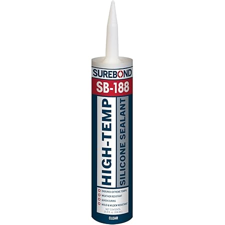 Surebond-SB-188 T High-Temp Silicone Sealant, 10.3 fl. oz. Cartridge