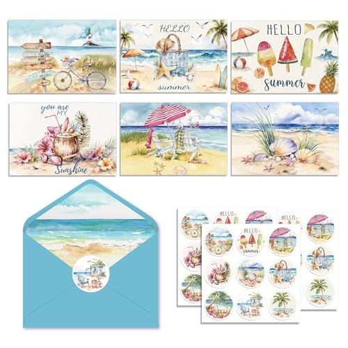 Cartes aquarelle summer avec enveloppes, le kit OXYLIPO à offrir