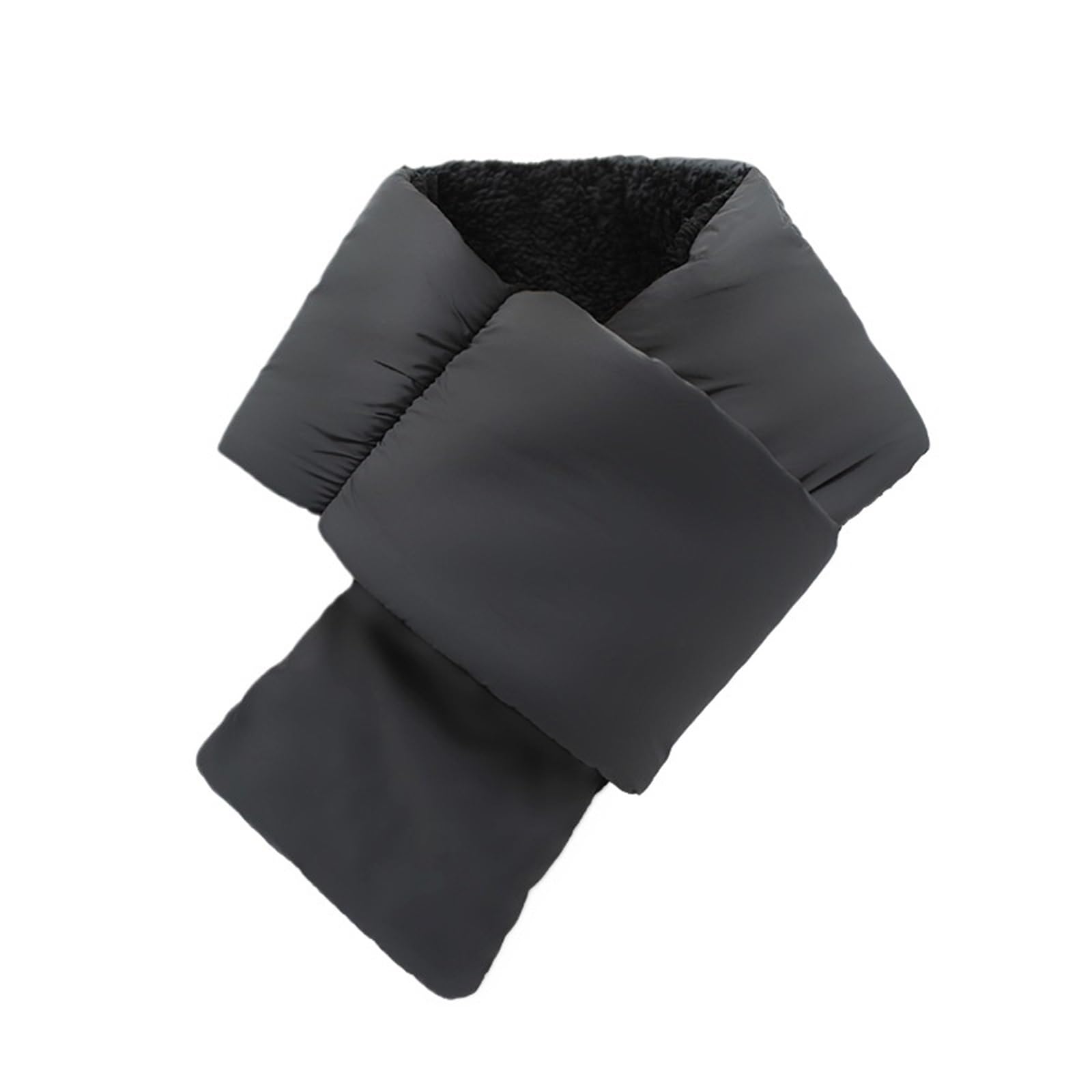 Sciarpa invernale in piumino da 3 pezzi for uomo donna ragazza morbida croce colori solidi sciarpe in peluche impermeabili protezione collo scaldacollo Per Campeggio,Escursionismo
