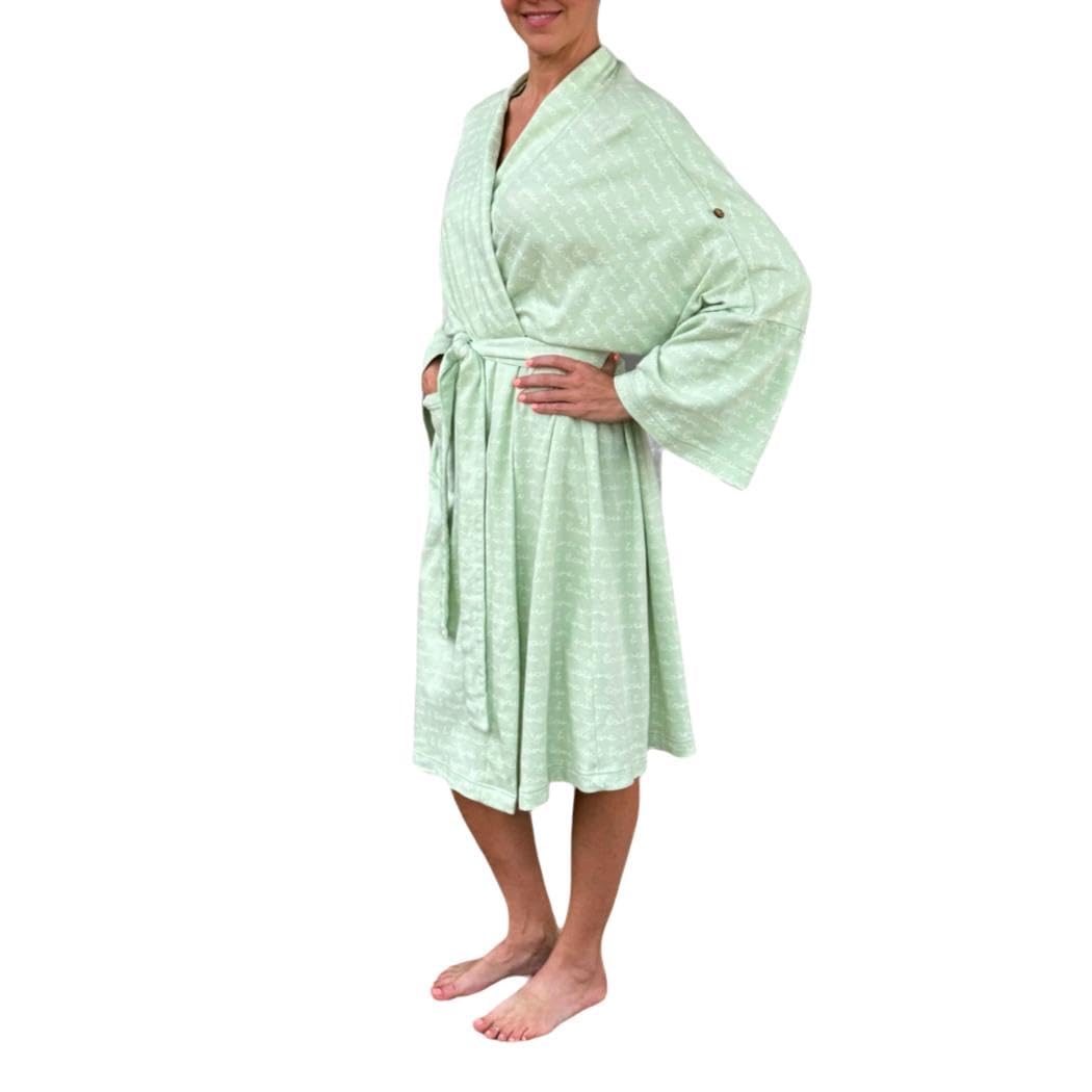 Cat & Dogma 100% GOTS Organic Cotton Robe, One Size Fits Most, Lounge, Everyday, Casual, Bath