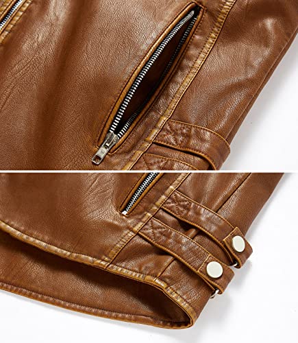 Navekull Men's Leather Motorcycle Vest Black Vintage Riding Biker Faux Leather Vests With 5 Pockets #TOP5