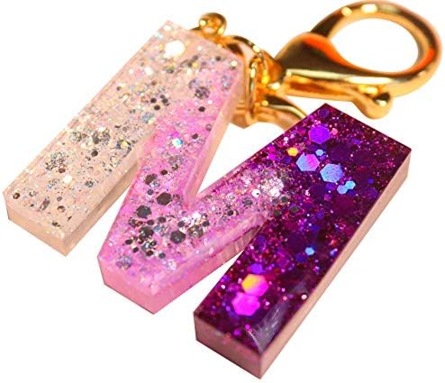 Cute Initial Keychain A-Z Letter Sparkly Glitter Key Chain Premium Bag Charm Keychain Accessories for Women Cute Initial Keychain A-Z Letter Sparkly Glitter Key Chain Premium Bag Charm Keychain Accessories for Women