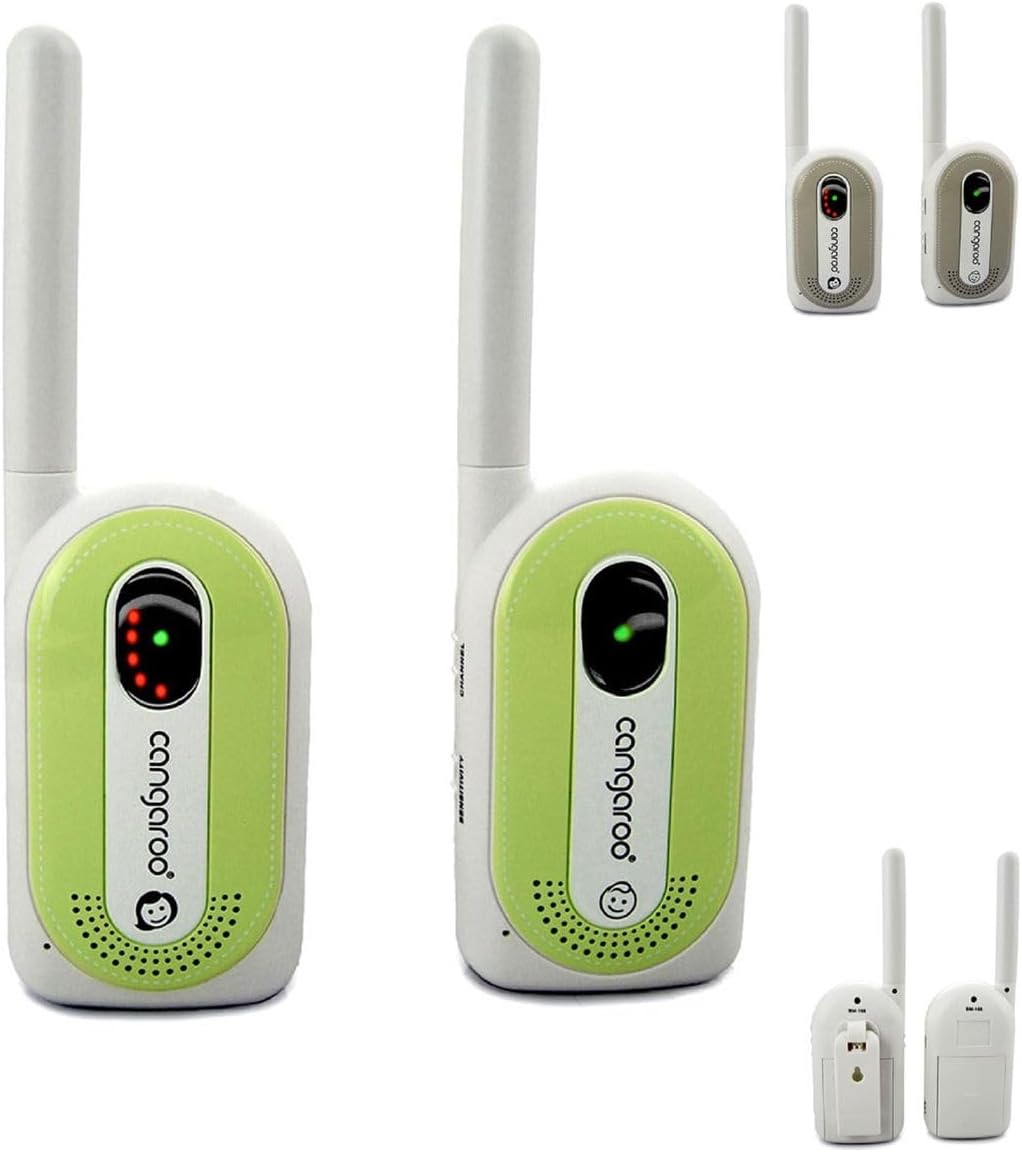 Maternal Instinct Baby Monitor up to 1.3 km Range Receiver with Belt Clip Green