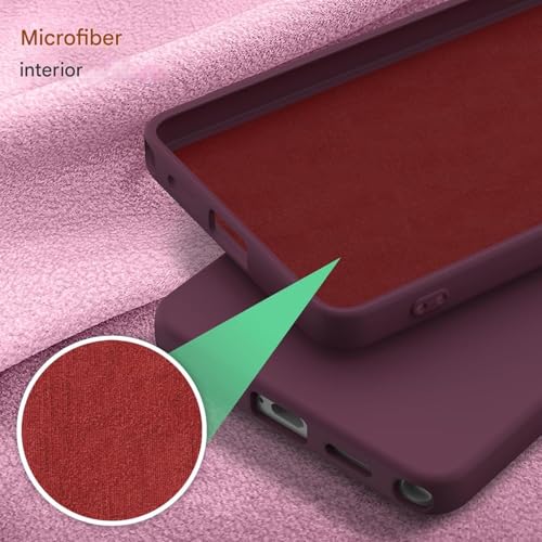 Image of DIZORO Microfiber Candy Case Compatible with Samsung S26 Ultra 5g Smooth Touch Cushion Liquid Soft Silicone Gel Rubber Phone Cases Non-Slip Full Body Protective Shockproof Back Cover (Wine)