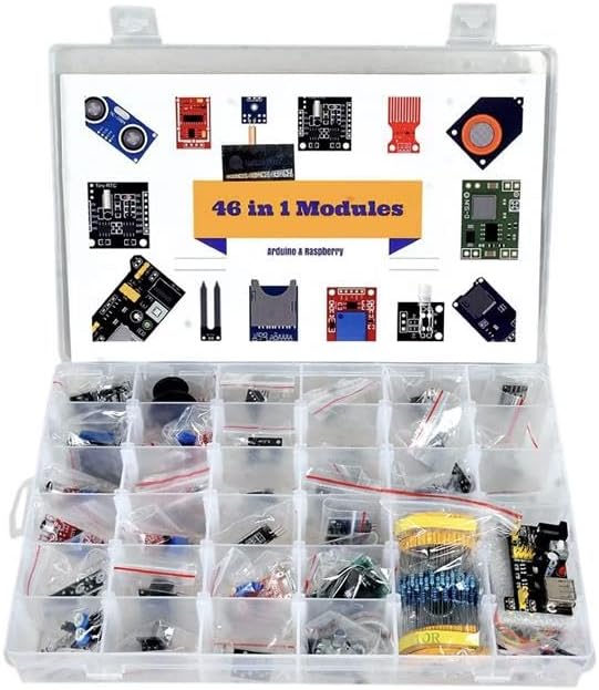 46-in-1 DIY Sensor Kit (37-in-1 + Extra Modules) | Compatible with Arduino IDE & Raspberry Pi | Includes User Manual