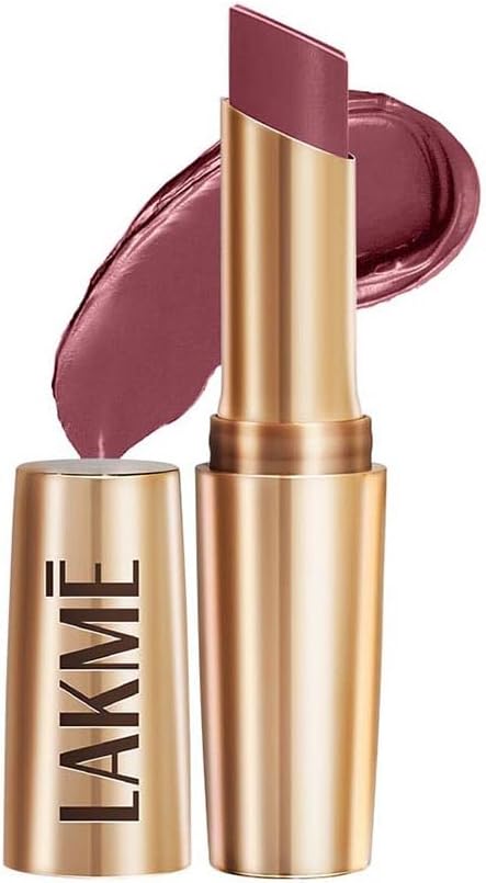 LAKMÉ Powerplay Priming Matte Lipstick, Smooth Matte Finish, Lightweight Lipstick, Smudgeproof, Lasts 16hrs, Hydrates Lips, Pink Party, 3.6g