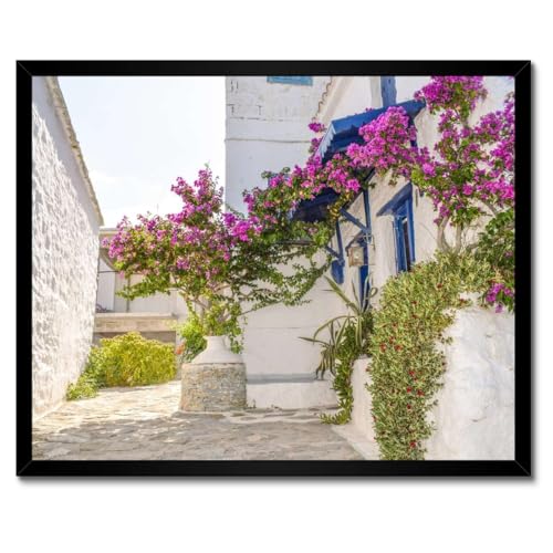 Poster Grèce cadre blanc 50x40 cm décoration murale salon