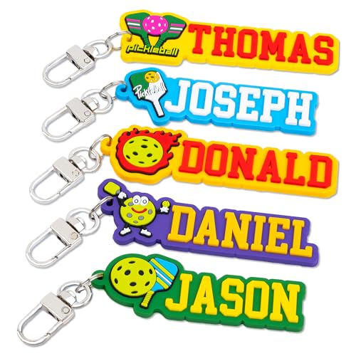 Personalized Pickleball Keychain – Custom Name Tag,...