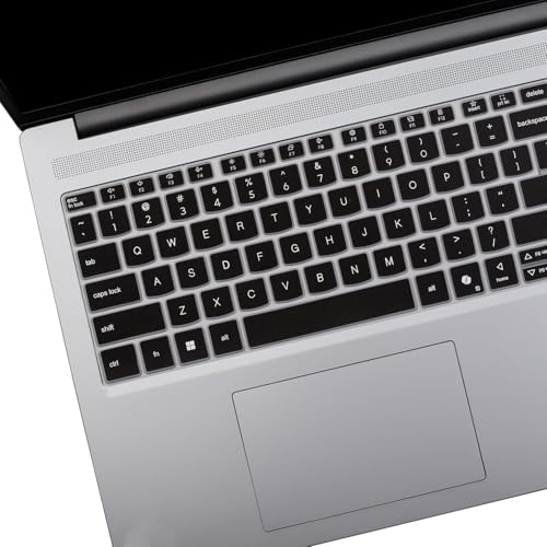 Image of Saco Laptop Keyboard Cover Compatible for 2025 Lenovo IdeaPad Slim 3 15IRH10 15Q8X10 Model 83K100C6IN, 83K100CGIN, 83K100CJIN Series 15.3 Inch Laptop, Silicone Black