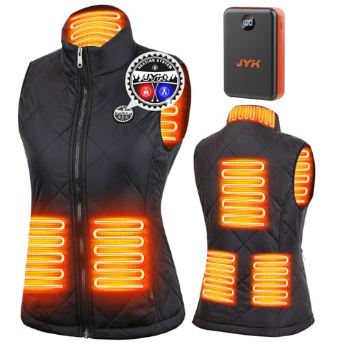 Women's Heated Vest with Multiple Heating Levels and Zones, Washable Neck Heating Jacket